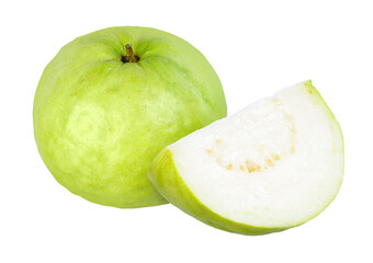 Guava fruit isolated on white background.