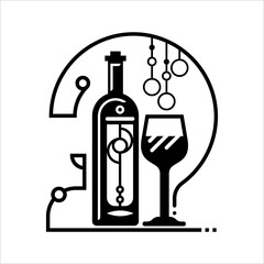 Wine Bottle Glass Icon Y_2311002