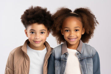Portrait of an african american boy and girl