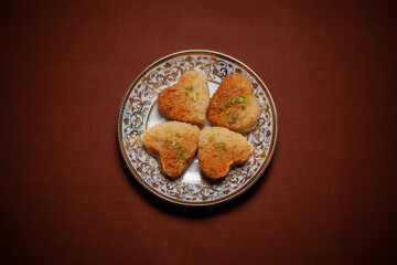 Top view of an Indian Traditional sweet called 