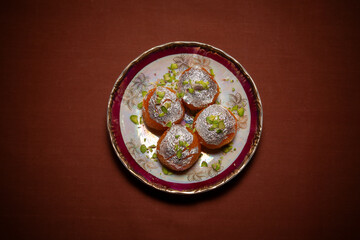 Top view of Indian Traditional sweet called 