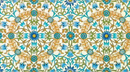Ornamental vector floral pattern. Textile pattern.