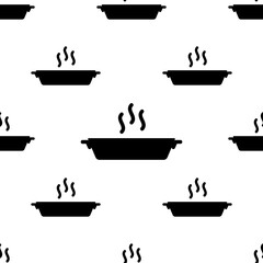 Pan Icon Seamless Pattern, Frying Pan, Cooking Pan, Frypan, Skillet