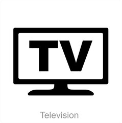 Television and tv icon concept 