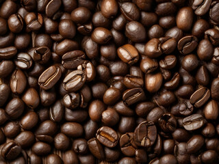 Fototapeta premium Top-performing artisanal coffee beans showcased against a backdrop of distressed wood.