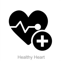 Healthy Heart and heart icon concept  