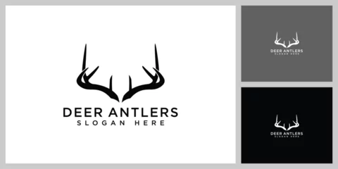 Fotobehang Deer antlers vector design template © quadrazo