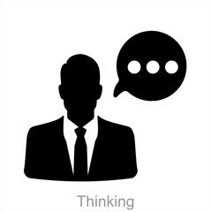Thinking and idea icon concept 