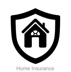 Home Insurance and house icon concept 