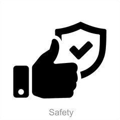 Safety and secure icon concept 