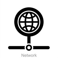 Obraz premium Network and internet icon concept 