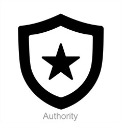 Authority and shield icon concept