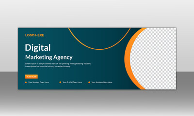 Vector digital marketing agency and corporate Facebook cover design 