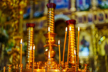 Candlestick in the Orthodox Church. 