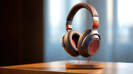High-quality headphones. Headphone product photo.