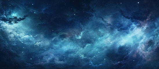 Deep space background with nebula, stars and galaxies