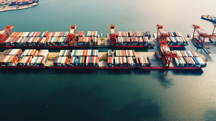 Freight Melody: Aerial Impressions of Docked Containers, Generative AI