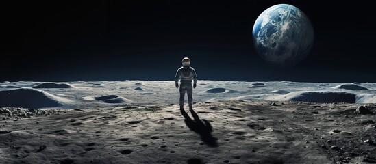 Astronaut on the moon surface