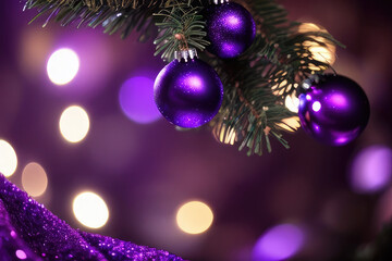Obraz na płótnie Canvas Abstract Purple Christmas Tree , beautiful