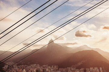 view of the Christ the Redeemer in Rio De Janiero from the lagoon