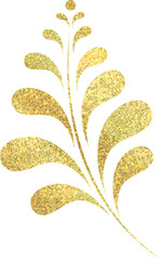 Golden shiny botanical element
