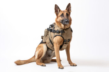 Obraz premium A portrait of a cute and obedient police dog, a trusted friend in the fight against crime.