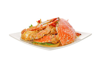 Fried crab with curry powder  transparent png