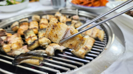 Korean food Grilled eel bbq