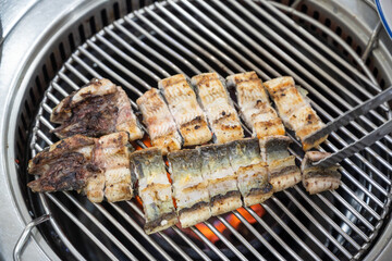 Korean food Grilled eel bbq