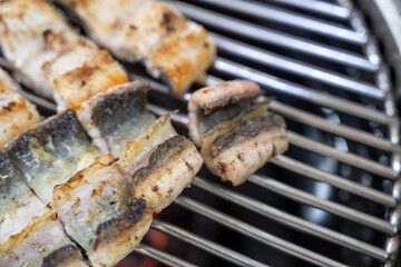 Korean food Grilled eel bbq