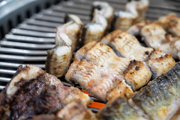 Korean food Grilled eel bbq