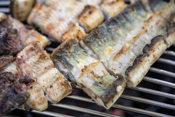 Korean food Grilled eel bbq