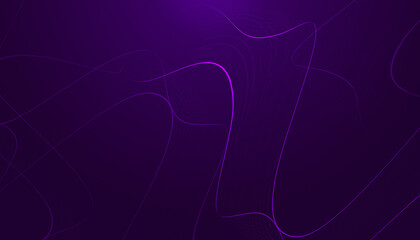 Futuristic technology concept. Dark purple abstract background with glowing lines. Modern purple gradient.