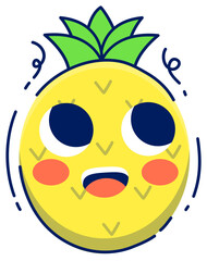 Pineapple Cute Fruit Sticker