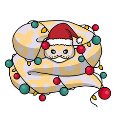 Ball python snake christmas clipart