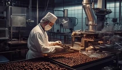 Fotobehang Chocolate Factory, Manufactures chocolate and cocoa products © IMRON HAMSYAH