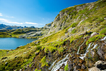 Pyrenees mountain. Lake Ayous Roumassot, France	