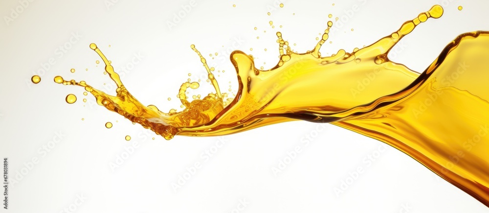 Poster cooking oil isolated on white with a clipping path copy space image place for adding text or design