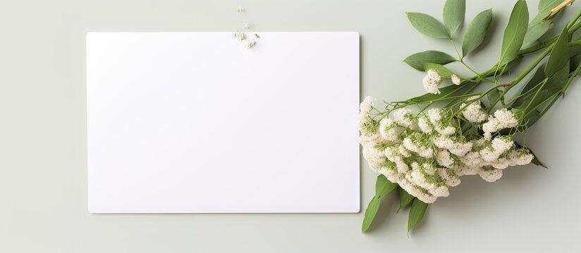 Feminine wedding stationary mockup with white background Copy space image Place for adding text or design