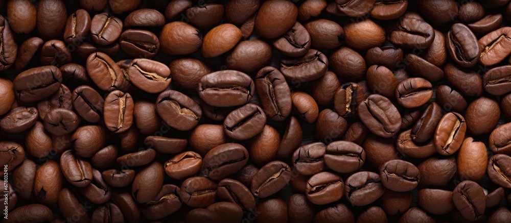 Aufkleber coffee beans can be used for background and texture copy space image place for adding text or design