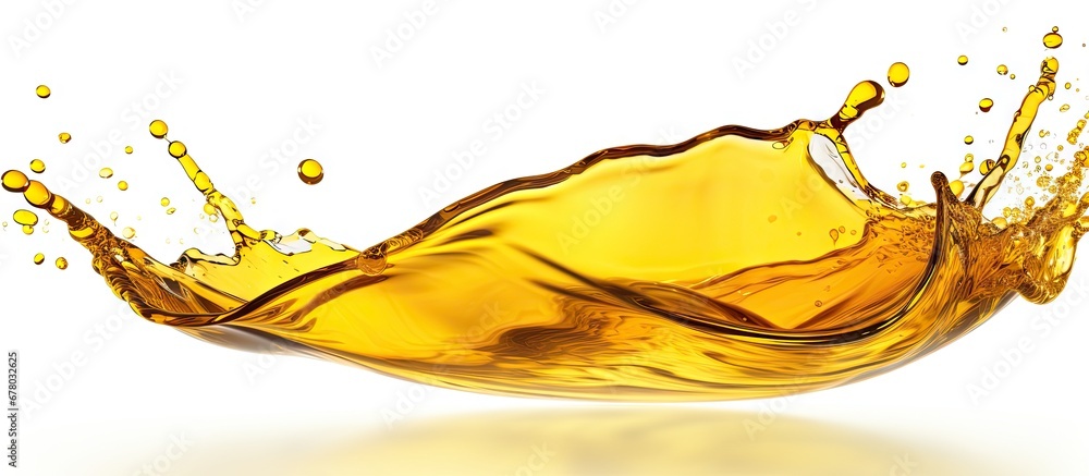 Poster cooking oil isolated on white with a clipping path copy space image place for adding text or design