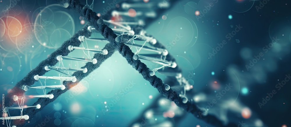 Poster detailed image of dna gel electrophoresis copy space image place for adding text or design