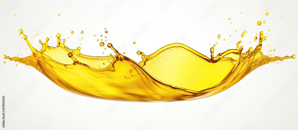 Poster cooking oil isolated on white with a clipping path copy space image place for adding text or design