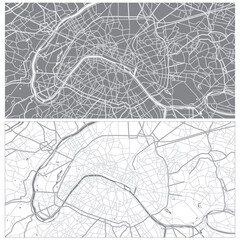 Fototapeta premium Layered editable vector illustration outline of Paris,France.