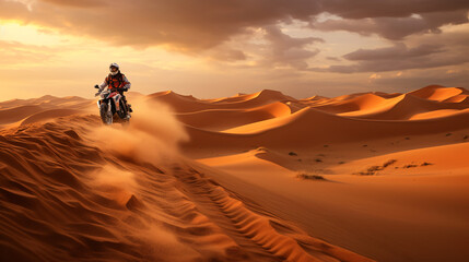Arabian desert dune riding