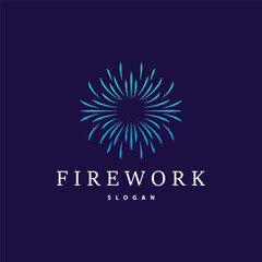 Firework Logo, Modern Abstract Design Simple Colorful Spark, Vector Template Illustration