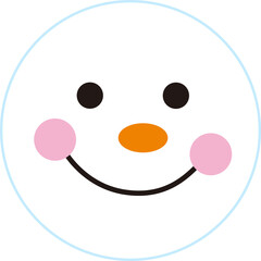 SNOWMAN smiley face with smile