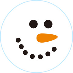 SNOWMAN smiley face with smile