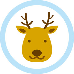 christmas reindeer with blank sign