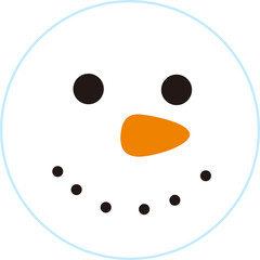 SNOWMAN smiley face with smile